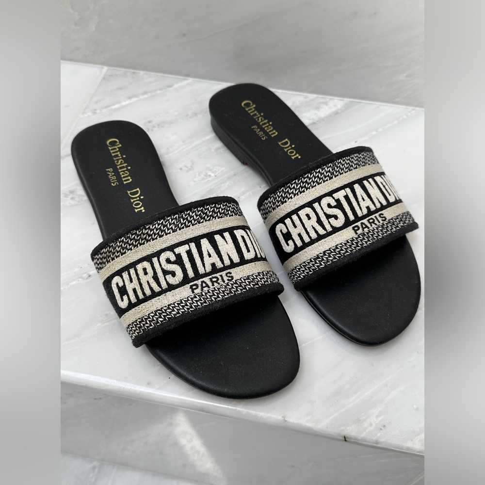 Christian Dior Dway Slides (Black)